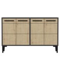 Consola, Odessa, Stria, 120x30x75 cm, PAL, Stejar antracit / safir