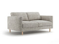 Canapea 2 locuri, Eden, Micadoni, 146x92x90 cm, tesatura structurata, bej melange