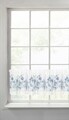 Perdea transversala Eurofirany, Blue Flowers, 30x150 cm, poliester, alb/albastru