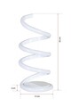 Lampa de masa, Curlux, 509CRL1114, Aluminiu, Alb