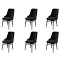 Set de scaune, Charlotte, Pare, Metal, Negru/Maro