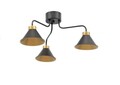 Lustra ELTAP, Detmer, 66x29 cm, 3xE27, 15W, otel, negru/auriu