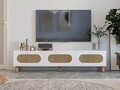 Comoda TV, Odessa, Elena, 180x42.6x31.4 cm, Alb / Ratan