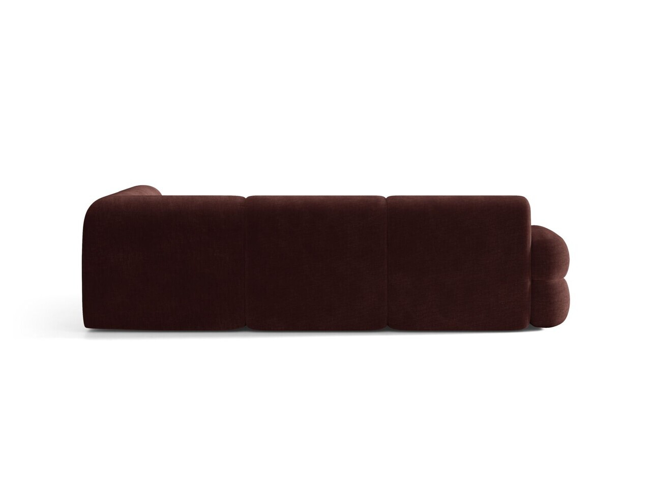 Coltar dreapta 5 locuri, Neo, Micadoni Home, 295x210x83 cm, tesatura Chenille, maro cherrywood — imaginea 2