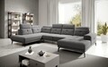 Coltar stanga 6 locuri ELTAP, LT-05GO, Bretan, 350x205x107 cm, lemn/poliester, gri