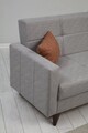 Canapea extensibila cu 3 locuri, Misty, 730MST1205, Cadru: METAL/LEMN, Gri deschis
