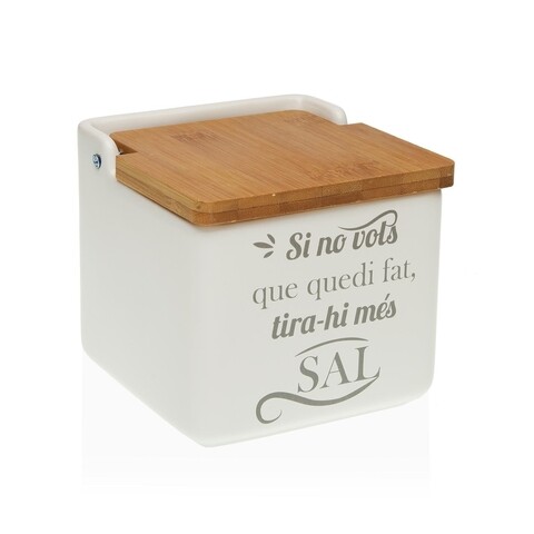 Recipient pentru sare Catalan, Versa, 12.2 x 12.2 x 11.5 cm, ceramica 11.5