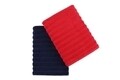 Set 2 prosoape de baie 406, Beverly Hills Polo Club, 70x140 cm, bumbac, rosu/albastru inchis