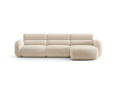 Coltar dreapta 4 locuri, Neo, Micadoni Home, 305x165x83 cm, tesatura Chenille, bej deschis