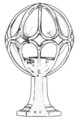 Lampa de exterior, Avonni, 685AVN1109, Plastic ABS, Negru