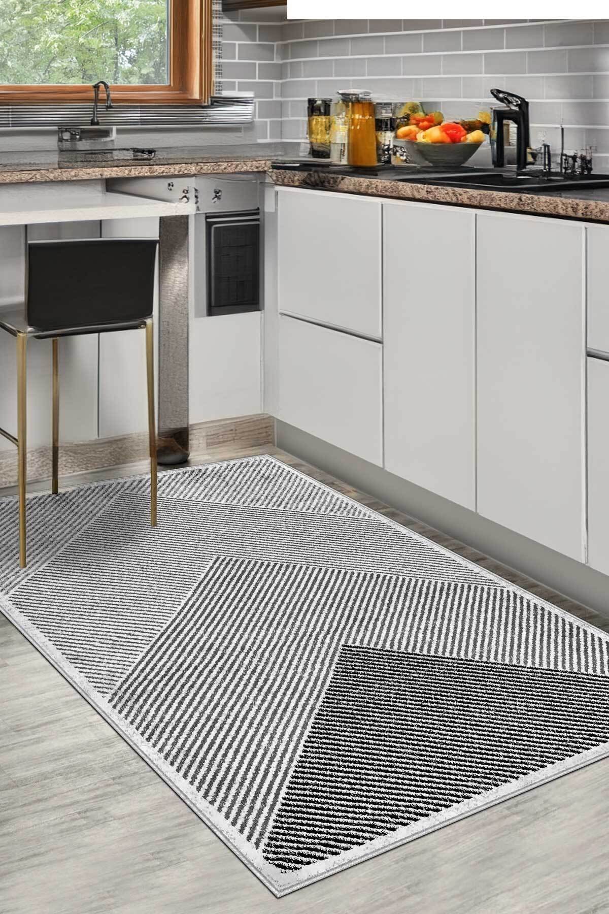 Covor, CLR-5088-GRİ--MTF-13, 100x300 cm, Poliester, Antracit