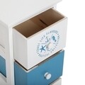 Organizator pentru baie cu 3 sertare Nautical, Versa, 25x30x56 cm, lemn de paulownia