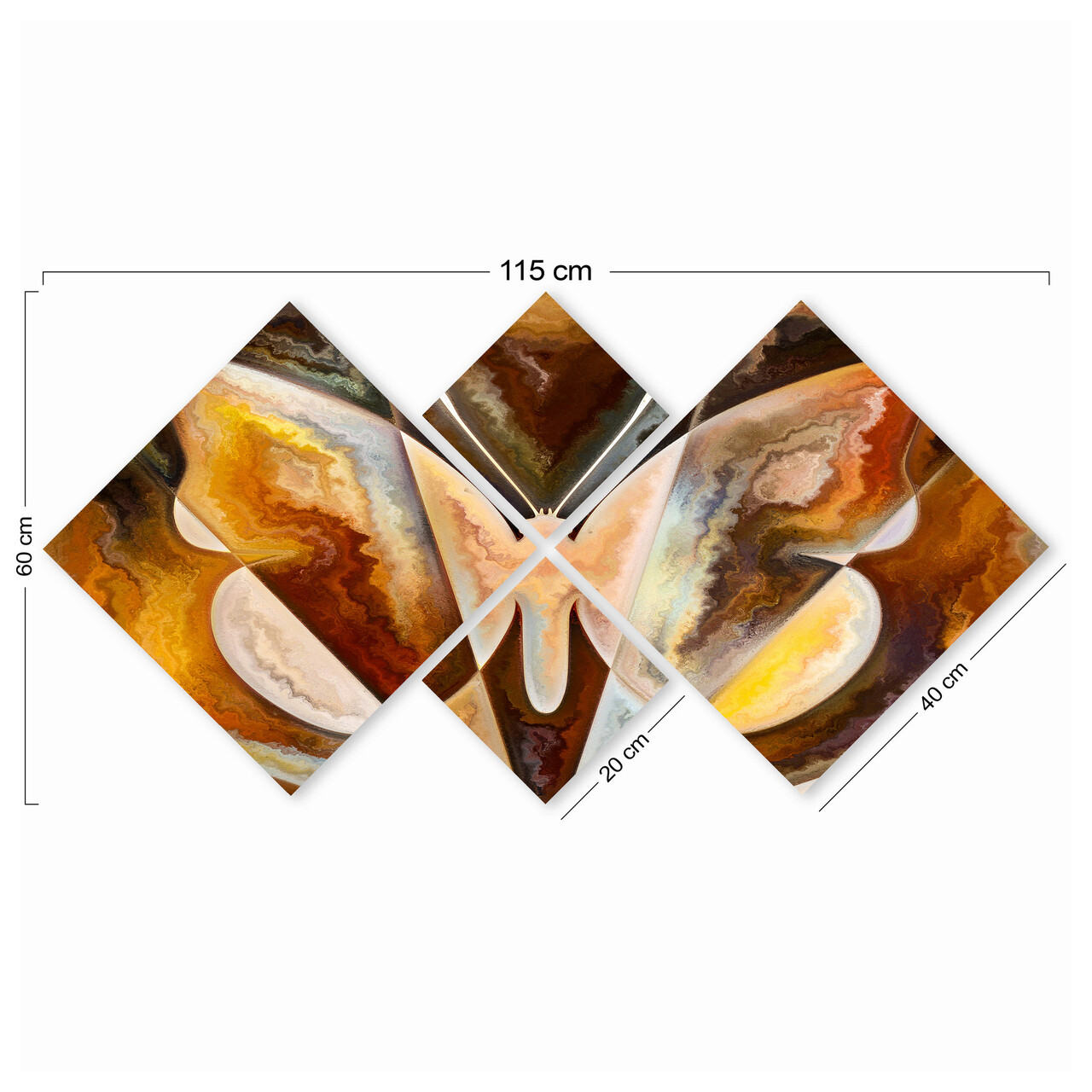 Set 4 tablouri decorative, 4MDF1327589447, MDF, Imprimat UV, Multicolor - 2 | YEO
