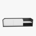 Comoda TV, Retricy, Krog, 160x35x36.8 cm, PAL, Antracit/Alb