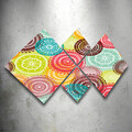 Set 4 tablouri decorative, 4MDF4155716, MDF, Imprimat UV, Multicolor