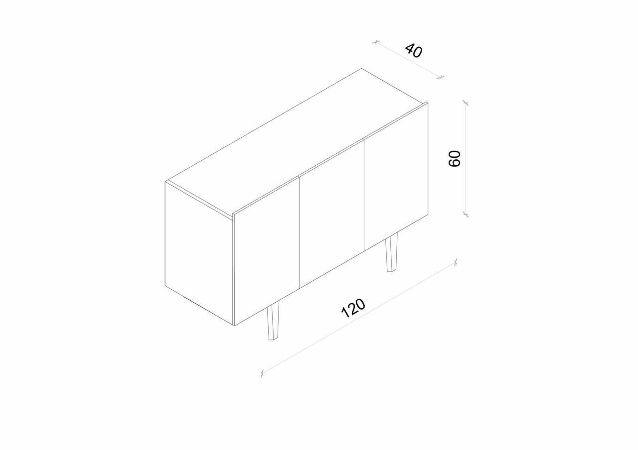 Consola, Hanah Home, Capella 120, 120x60x40 cm, MDF, Alb - view 5
