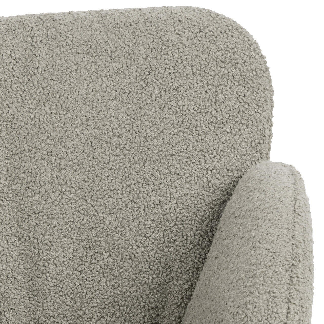 Scaun balansoar Kelsey, Actona, 67.5x90x80 cm, plus teddy/otel, gri maro - view 4
