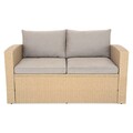 Set mobilier pentru gradina/terasa, Rocco, 5 piese, natur/bej