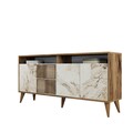 Consola, Hommy Craft, Milan 160, 160 x 78 x 35 cm, pal melaminat, nuc/alb