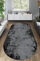 Covor, CLR-1185OVAL-2000, 60x150 cm, Poliester, Antracit