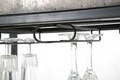 Carucior servire cu suport pentru vin Industry, Mauro Ferretti, 81.5x35x86 cm, fier