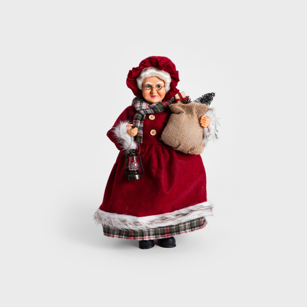 Decoratiune Bunica Craciun Clause, Homla, 45 cm, plastic/poliester, rosu - 2 | YEO