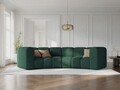 Canapea semirotunda 3 locuri, Lupine, Micadoni Home, BL, 322x135x70 cm, poliester chenille, verde
