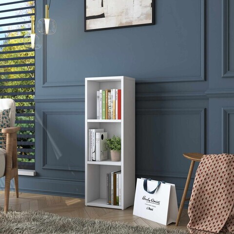 Corp biblioteca, Hanah Home, HC119, 30x90x20 cm, Alb