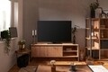 Comoda TV, Finori, Denver 54, 160 x 55 x 40 cm, PAL/MDF/metal, stejar/antracit
