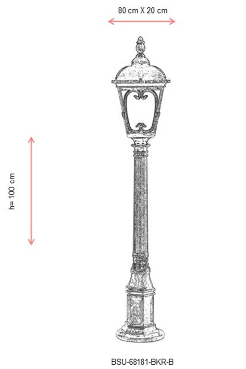 Lampadar de exterior, Avonni, 685AVN1204, Plastic ABS, Maro