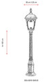 Lampadar de exterior, Avonni, 685AVN1204, Plastic ABS, Maro