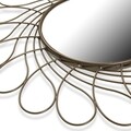Oglinda decorativa Amelia, Versa, 40 cm, metal, auriu