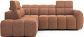 Coltar extensibil stanga 4 locuri ELTAP, LT-30COR, Falconn, 258x208x107 cm, lemn/poliester, caramiziu