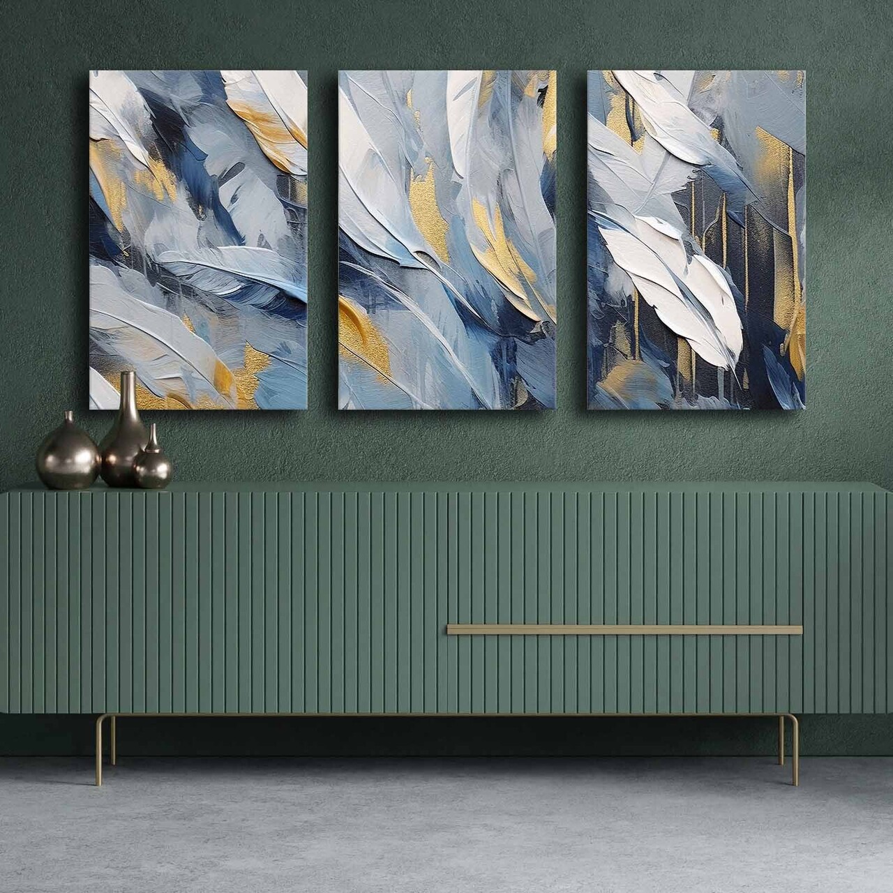 Set 3 tablouri decorative 3P4570GSC-015 Lemn Multicolor