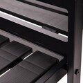 Set mobilier gradina/terasa 3 piese Nunav, Homla, 45x46x80 cm / 84x59x84 cm, metal/polipropilena, negru