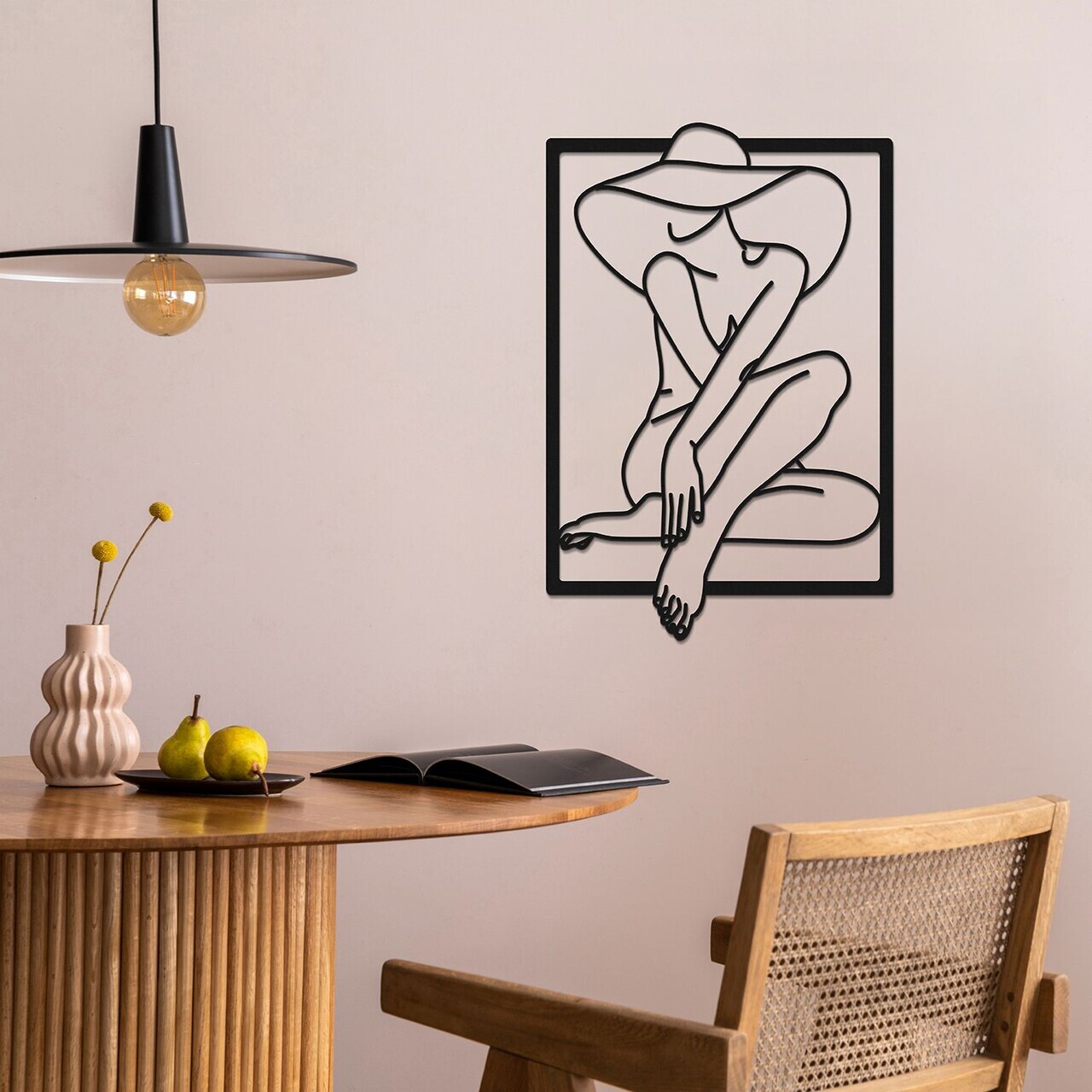 Decoratiune de perete, Estilo, Metal, Grosime: 1,2 mm, Negru — imaginea 3