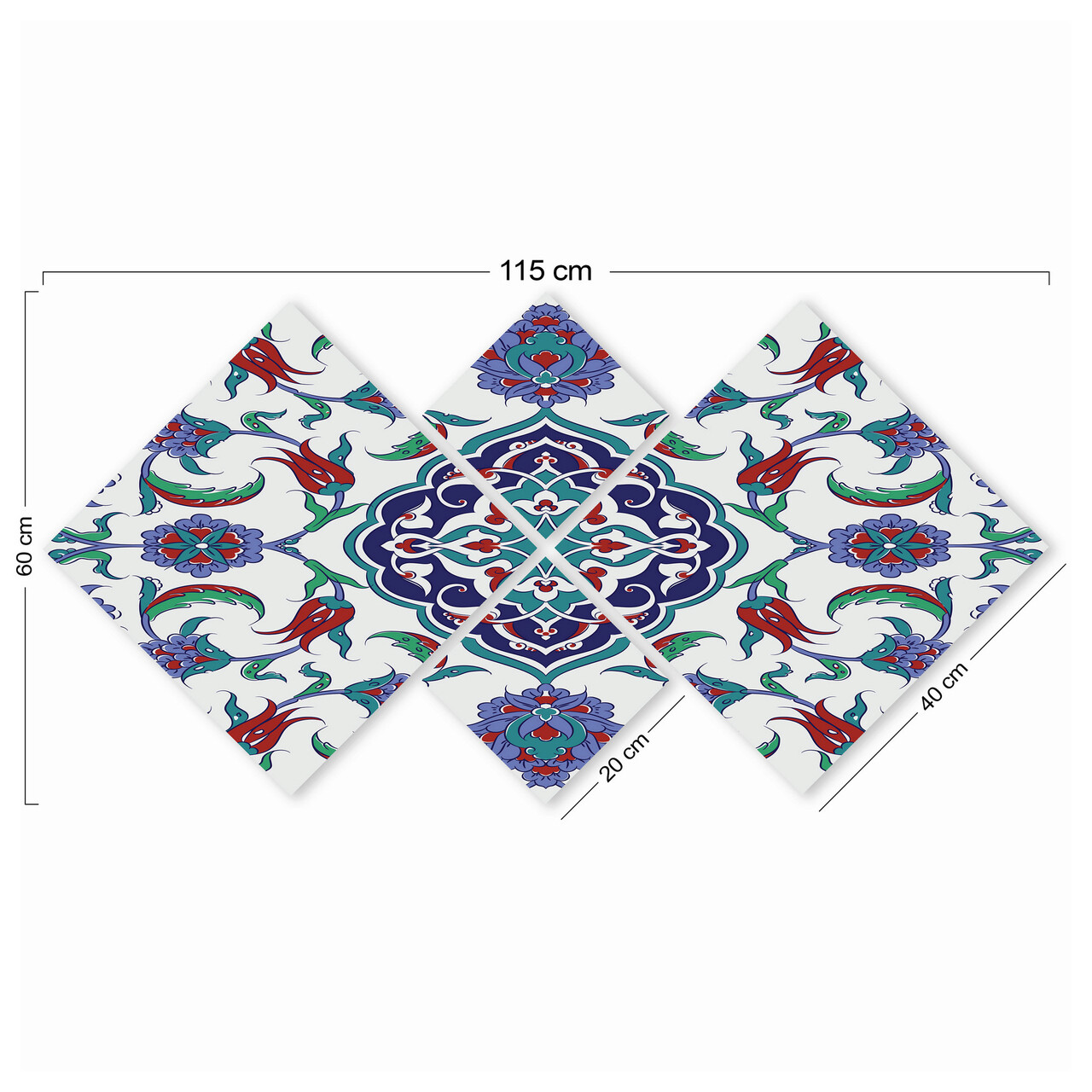 Set 4 tablouri decorative, 4MDF540666346, MDF, Imprimat UV, Multicolor
