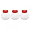 Set 3 borcane cu capac Bella, 200 ml, sticla