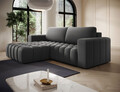 Coltar extensibil stanga 4 locuri ELTAP, Bon-19, Bonett, 250x175x92 cm, lemn/poliester, gri inchis