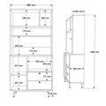 Dulap multifunctional, Locelso, RE4-SY, Stejar / Verde