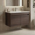 Dulap de baie cu chiuvetă, Hanah Home, Side 85 v2, Maro inchis