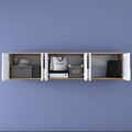 Raft de perete, Rani, EA114, 180x41 cm, PAL, Nuc/Alb