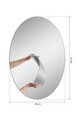 Oglinda decorativa, Mirrorland, Belrosa, Oglindă indestructibilă cu obturator, Argintiu