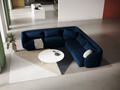 Coltar reversibil 5 locuri, Tulum, Cosmopolitan Design, 255x255x70 cm, catifea, albastru regal