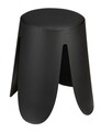 Scaunel pentru baie Comiso, Wenko, 44.5x46 cm, plastic/poliuretan, negru