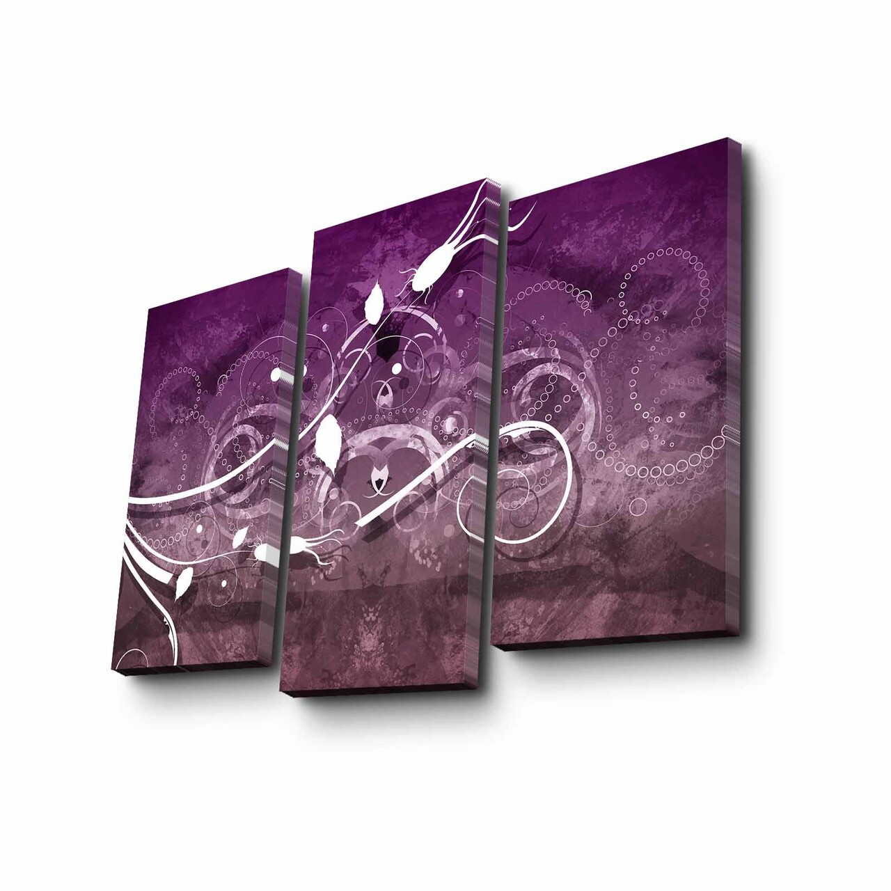 Set 3 tablouri decorative, 3PATK-100, Canvas, 20 x 39 cm, 2 piese, Multicolor