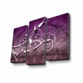 Set 3 tablouri decorative, 3PATK-100, Canvas, 20 x 39 cm, 2 piese, Multicolor