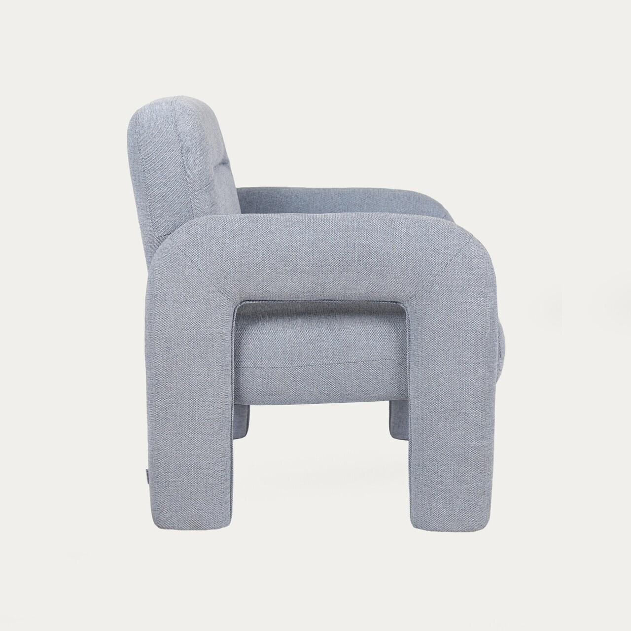 Fotoliu Alviro, Homla, 78x76x81 cm, MDF/poliester, albastru deschis — imaginea 4