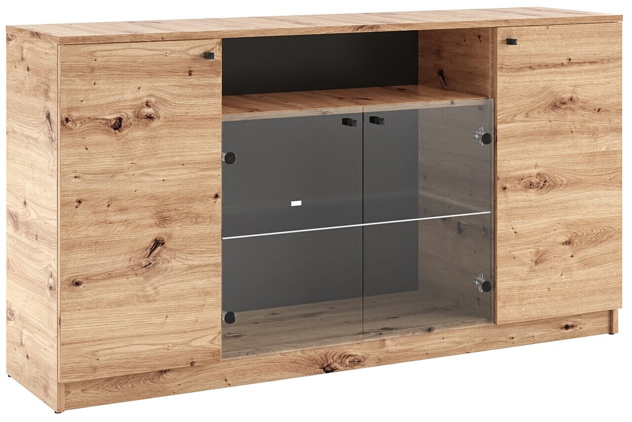 Comoda cu iluminare LED ADRK, Evi I, 160x40x87 cm, PAL laminat, artisan — imaginea 3