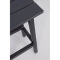 Scaun de bar pentru gradina Skipper, Bizzotto, 41.8 x 31 x 71 cm, aluminiu, gri carbune